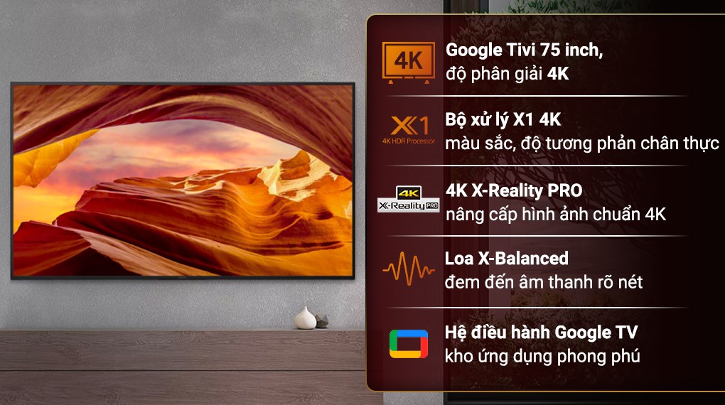 Tivi Sony 75 inch Google KD-75X77L